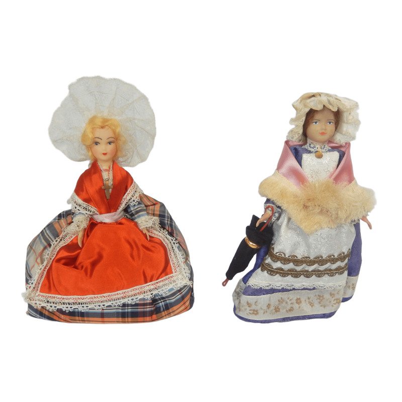 LOT DE 2 POUPEES FOLKLORIQUES ANCIENNES