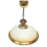LUSTRE SUSPENSION LAITON ET VERRE DEPOLI Ø38CM