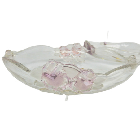 LOT 3 COUPELLES VERRE WALTHER GLAS Ø17,5CM DECOR ROSES