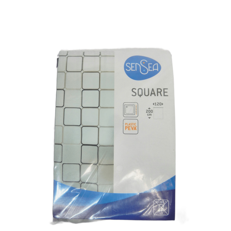 RIDEAU DE DOUCHE 120X200CM SENSEA SQUARE