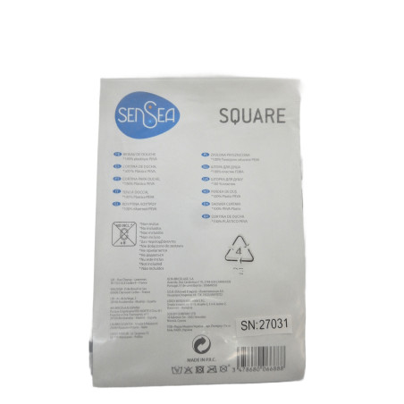 RIDEAU DE DOUCHE 120X200CM SENSEA SQUARE