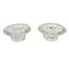 LOT DE 2 BOUGEOIRS EN VERRE