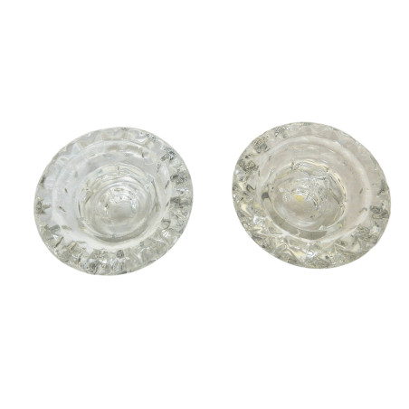 LOT DE 2 BOUGEOIRS EN VERRE