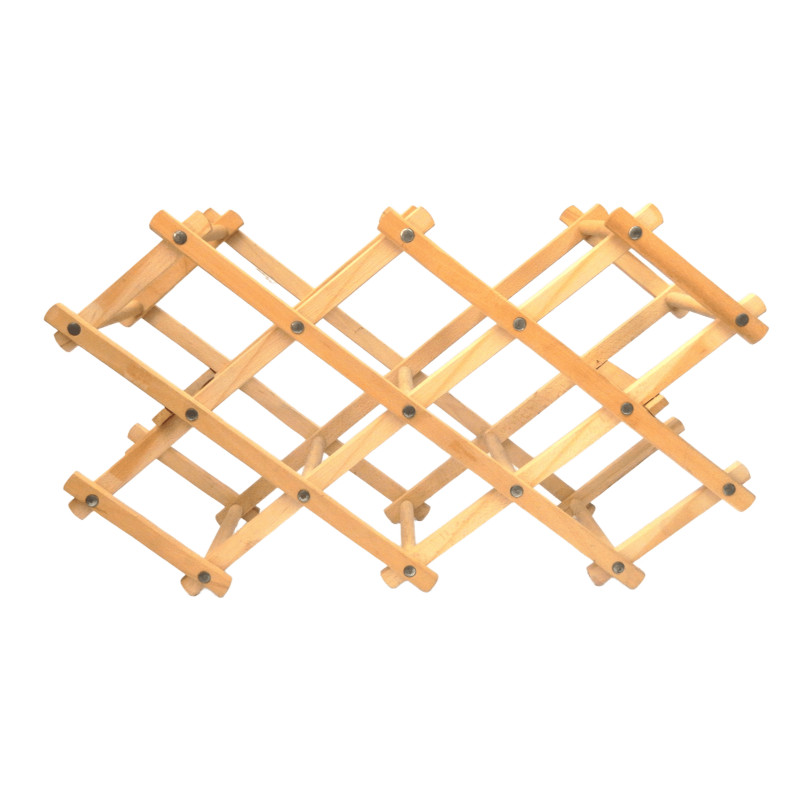 SUPPORT PORTE BOUTEILLES EN BOIS EXTENSIBLE