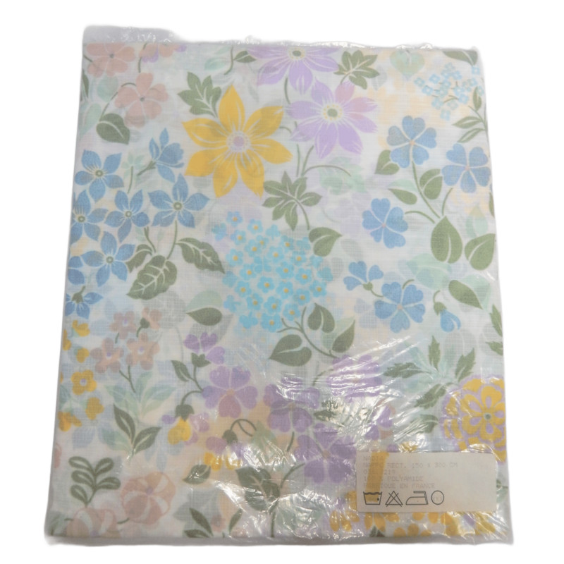NAPPE FLEURS MULTICOLORES 150X300CM 100% POLYAMIDE