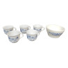 LOT 5 TASSES A CAFE ARCOPAL DECOR ASTER + 1 BOL SOVIREL