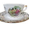 SERVICE A CAFE PORCELAINE ADP-R CAFETIERE 6 TASSES AVEC SOUCOUPES SUCRIER POT A LAIT