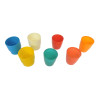 LOT 7 GOBELETS PIQUE NIQUE VINTAGE PLASTIQUE REUTILISABLE