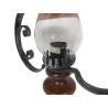 LUSTRE SUSPENSION BOIS METAL ET VERRE STYLE LAMPE A PETROLE