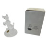 FIGURINE CULBUTO CHIEN CANICHE CRISTAL D'ARQUES