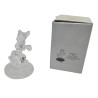 FIGURINE CULBUTO CHIEN CANICHE CRISTAL D'ARQUES