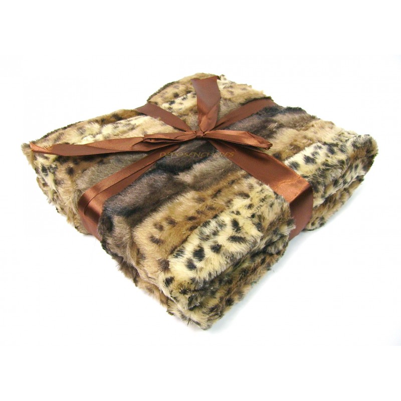 Plaid ultra doux motif félin 130x160cm - Deposencheres