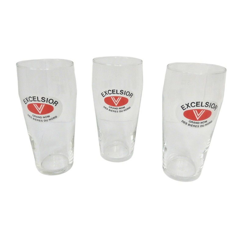 LOT 3 VERRES A BIERE EXCELSIOR VINTAGES