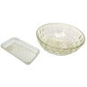 LOT SALADIER ET RAVIER EN VERRE VINTAGE