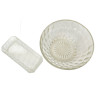 LOT SALADIER ET RAVIER EN VERRE VINTAGE