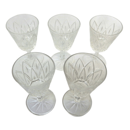 LOT 5 VERRES A LIQUEUR VMC REIMS MODELE CHAMPAGNE