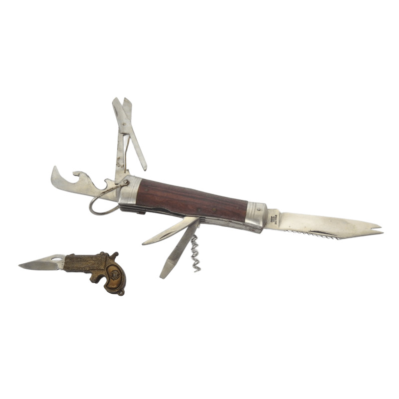 ANCIEN COUTEAU SUISSE MULTIFONCTIONS + MINI COUTEAU PISTOLET