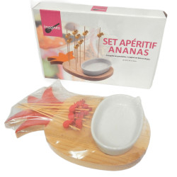 SET APERITIF ANANAS BOIS ET...
