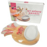 SET APERITIF ANANAS BOIS ET PORCELAINE