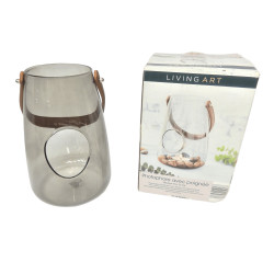 PHOTOPHORE VERRE FUME 23 CM...