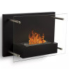 CHEMINEE BIO ETHANOL FIREGLASS 60X40CM MURALE OU A POSER