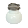 ANCIEN POT A BOUILLON SUSTENTEUR PORCELAINE ET ETAIN