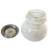 ANCIEN POT A BOUILLON SUSTENTEUR PORCELAINE ET ETAIN