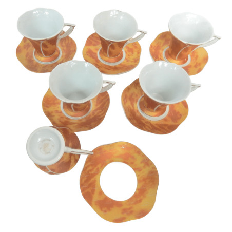 LOT 6 TASSES A CAFE AVEC SOUCOUPES COLLECTION MAISON