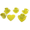 LOT 5 TASSES A CAFE AVEC SOUCOUPE FORME COEUR