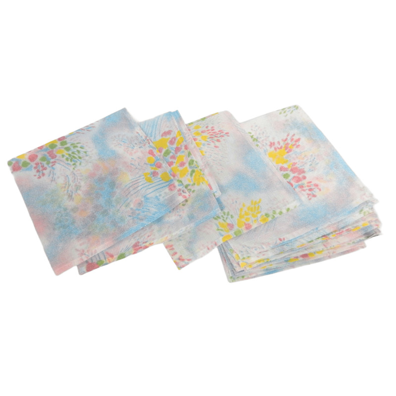 LOT 12 SERVIETTES BOUQUET DE FLEURS CELON 40 X 40 CM