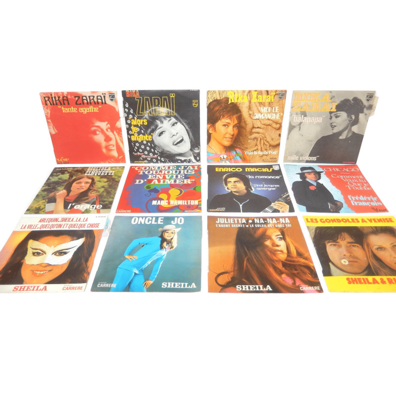 LOT 12 45 TOURS SHEILA RIKA ZARAÏ FREDERIC FRANCOIS...
