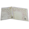 LOT 12 SERVIETTES DE TABLE BORDS FLEURIS 45X45 POLY/COTON