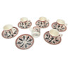 LOT 6 PETITES TASSES A CAFE AVEC SOUCOUPES GRECE