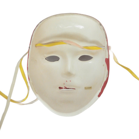 MASQUE EN FAÏENCE DECOR PEINT A LA MAIN