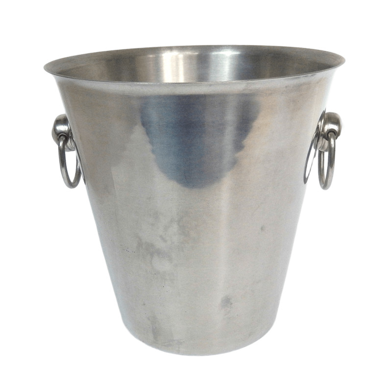 SEAU A CHAMPAGNE EN ACIER INOXYDABLE HAUTEUR 21CM