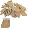 LOT 34 POCHETTES BOURSES TOILE DE JUTE POUR DRAGEES DE MARIAGE