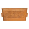 SUPERBE PLATEAU DE SERVICE EN BOIS SCULPTE