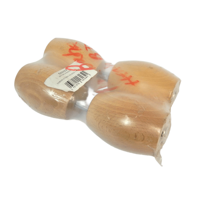 LOT 4 PIEDS OLIVE BOIS VERNIS CLAIR VIS 8X25