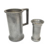 LOT MESURE 1/2 LITRE ET PORTE BRIQUET EN ETAIN