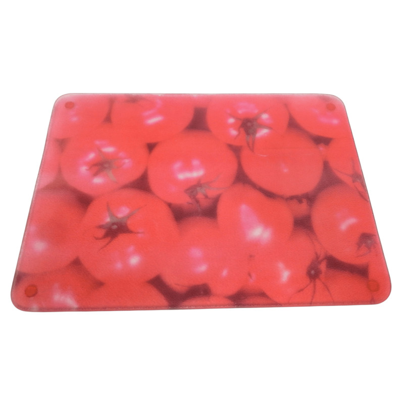 PLANCHE A DECOUPER EN VERRE 40X30CM DECOR TOMATES
