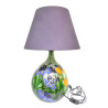 SUPERBE LAMPE DAME JEANNE DECOR FLEURS CAZANOVA