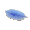 ASSIETTE ANCIENNE FORME FEUILLE COLORIS BLEU