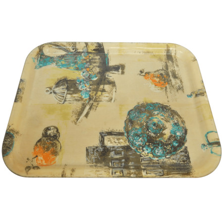 LOT 5 PLATEAUX DE SERVICE VINTAGES DIVERS