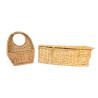 LOT PORTE COURRIER ET PANIER RECTANGULAIRE AVEC COUVERCLE VANNERIE