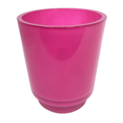 CACHE POT EN VERRE ROSE...