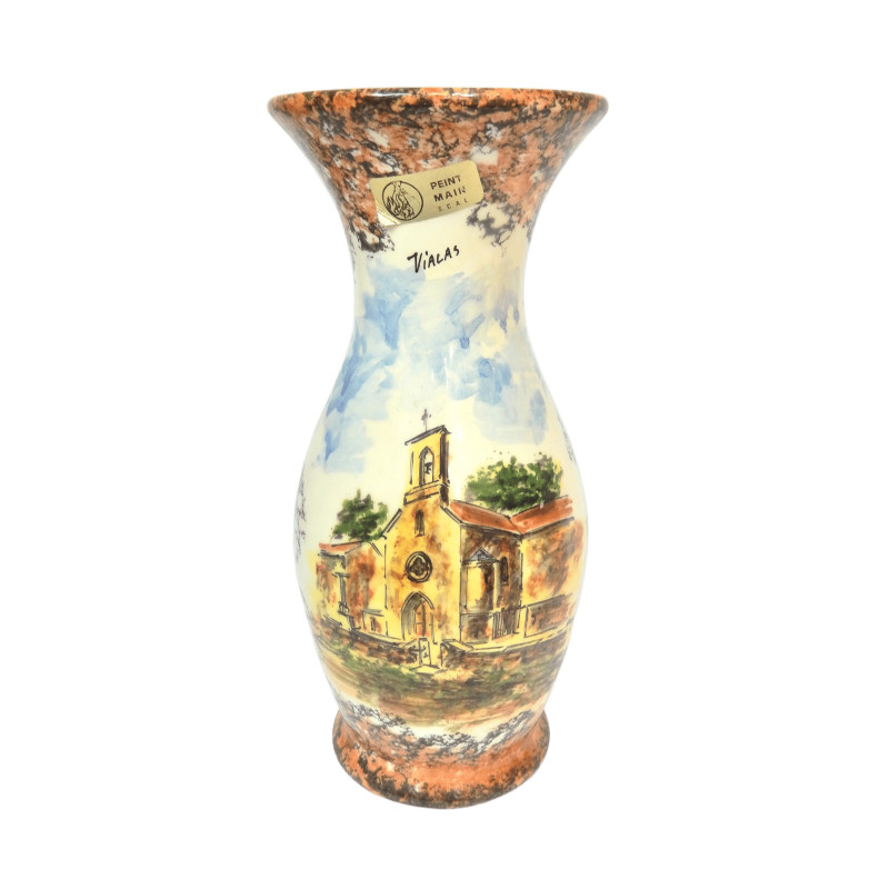 VASE EN CERAMIQUE DECOR PEINT A LA MAIN
