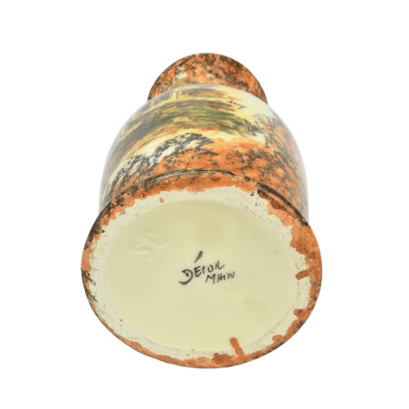 VASE EN CERAMIQUE DECOR PEINT A LA MAIN