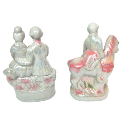 LOT 2 SUJETS COUPLE EN CERAMIQUE