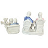 LOT 2 SUJETS COUPLE ASSIS EN CERAMIQUE N°2