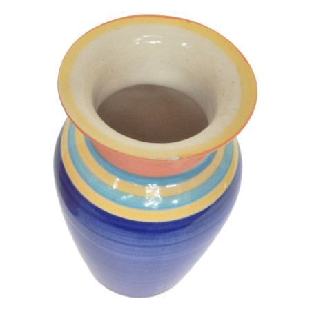 LOT 4 VASES MULTICOLORES EN CERAMIQUE